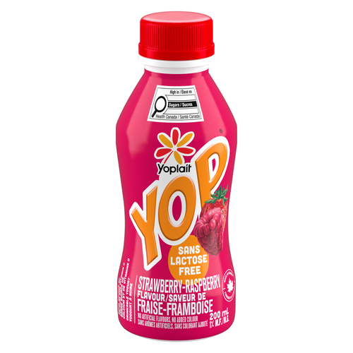 Buy Yoplait Yop Lactose-Free 1% Drinkable Yogurt Strawberry Raspberry ...