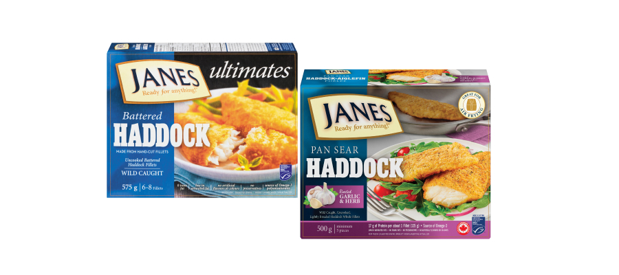 JANES ULTIMATES Breaded or Battered Haddock or Cod 530-615g