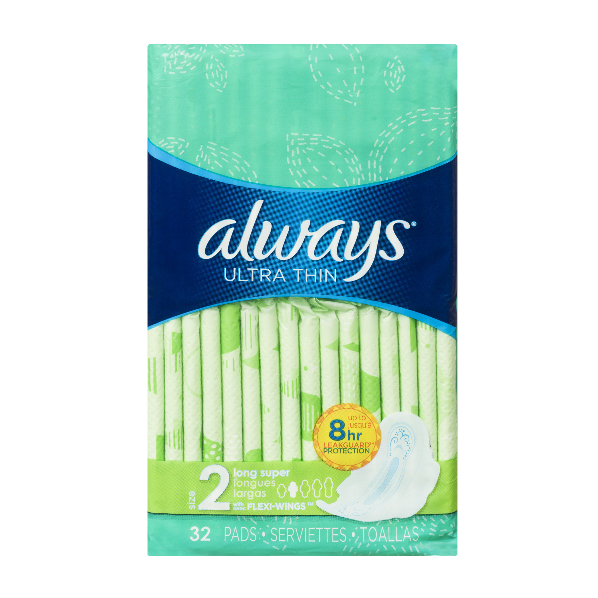 Always Ultra Thin Long Pads Size 2 With Wings
