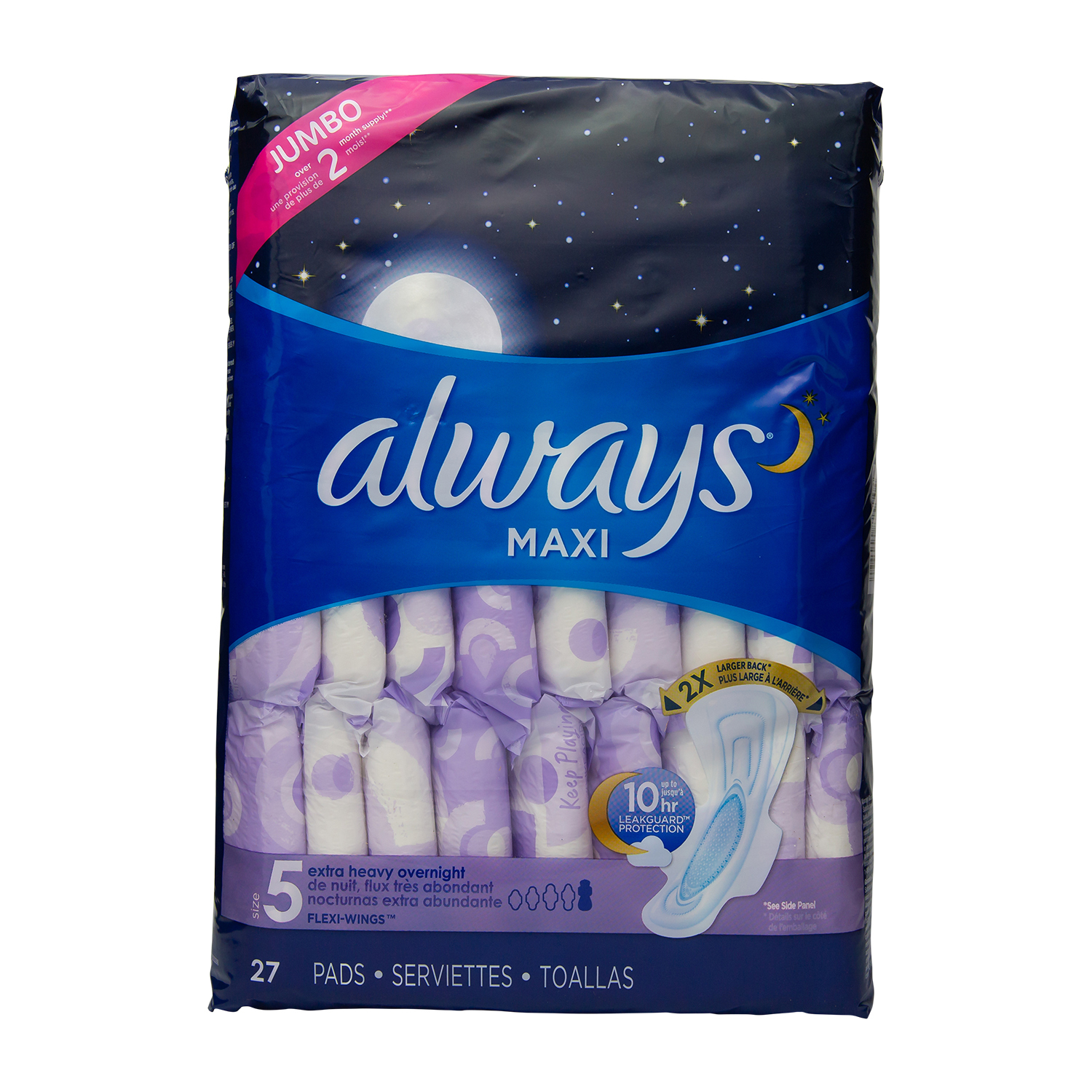 Buy Always Maxi Overnight Pads Extra Heavy Size 5 with Wings 27
