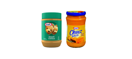 KRAFT Peanut Butter 500g or Cheez Whiz 450g