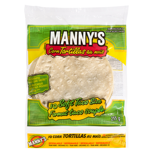 Manny's Corn Tortillas Soft Taco Size