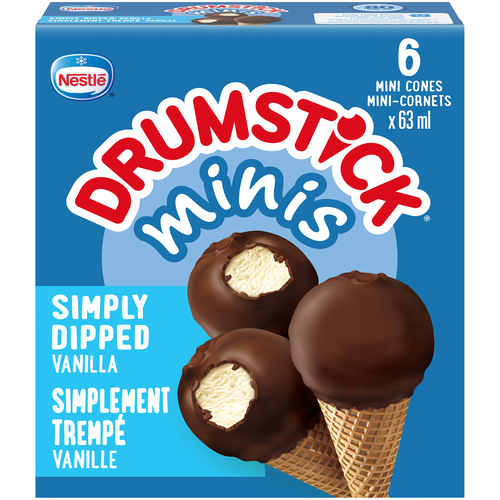 Drumstick Minis Frozen Dessert Cones Simply Dipped Vanilla