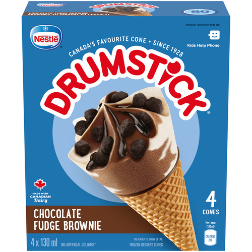 Nestlé Drumstick Frozen Chocolate Fudge Brownie Cones