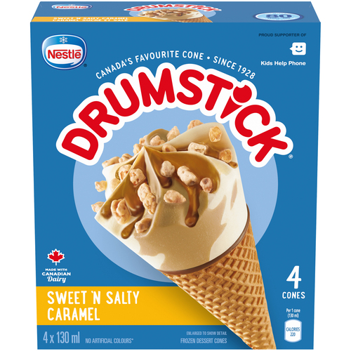 Nestlé Drumstick Frozen Sweet and Salty Caramel Cones