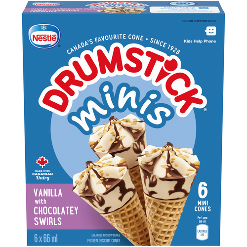 Nestlé Drumstick Frozen Dessert Cones Vanilla Chocolate Swirl