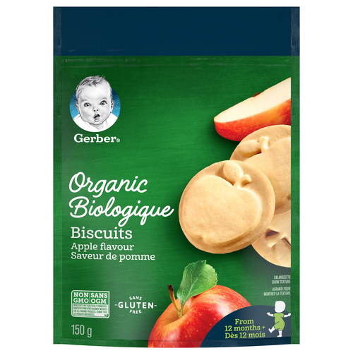 Gerber Organic Biscuits, Apple Flavour