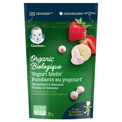 Buy Gerber Organic Toddler Snacks Yogurt Melts Strawberry Banana