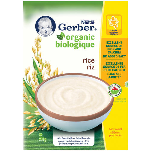 Buy Gerber Organic Baby Cereal Rice 208 g Sobeys