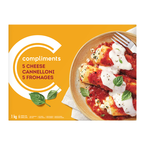 Compliments Frozen Cannelloni 5 Cheese