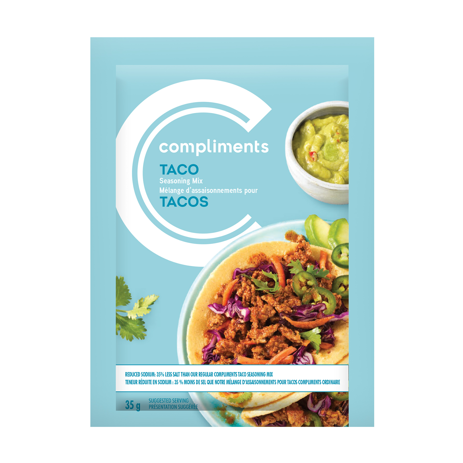 Buy Compliments Seasoning Mix Taco Less Salt 35 G Sobeys Inc