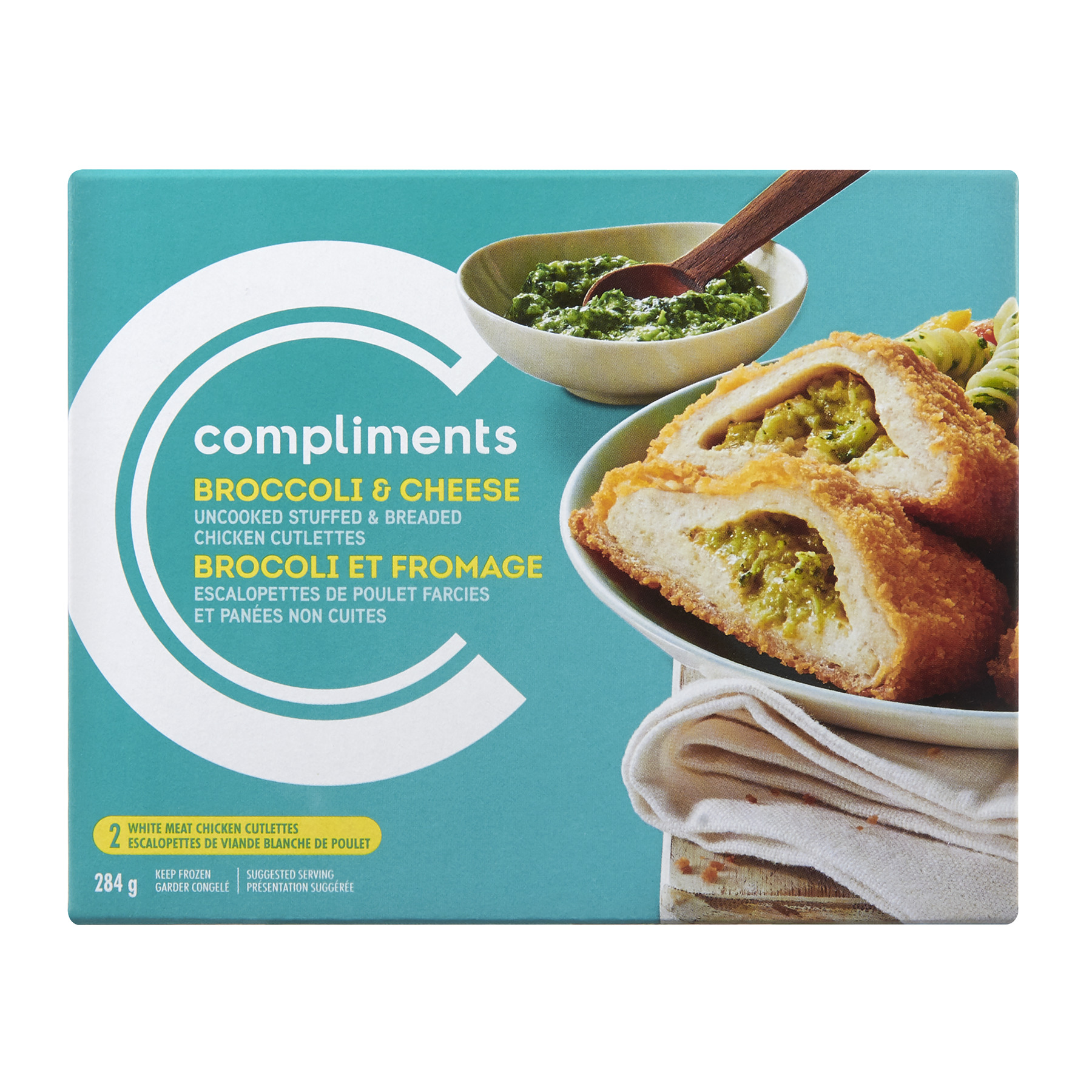 Compliments Frozen Broccoli And Cheese Chicken Cutlets