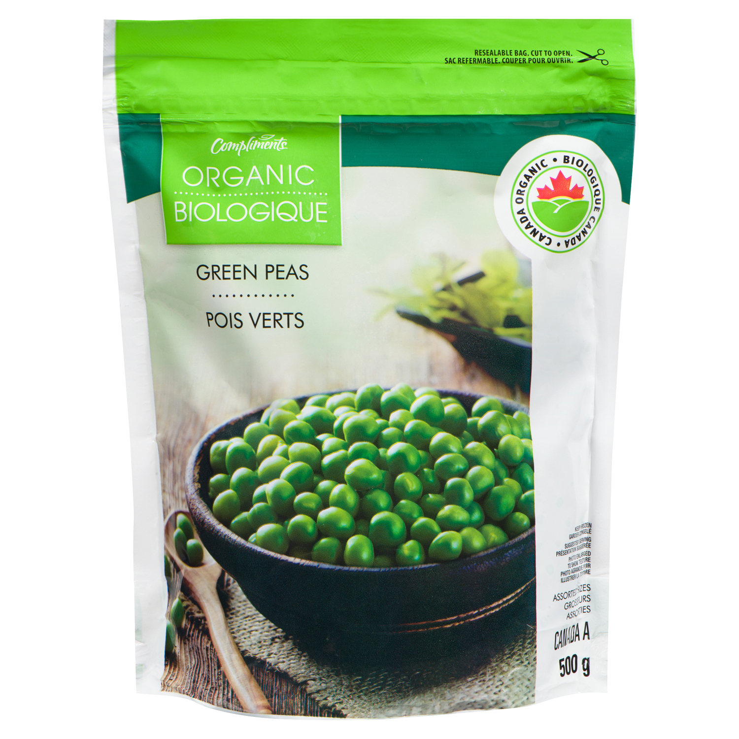Compliments Organic Frozen Green Peas