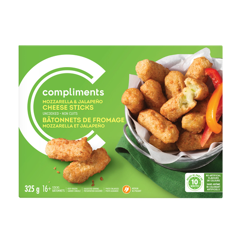 Compliments Frozen Cheese Sticks Cheddar Bacon