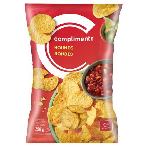 Compliments Tortilla Chips Yellow Corn Rounds