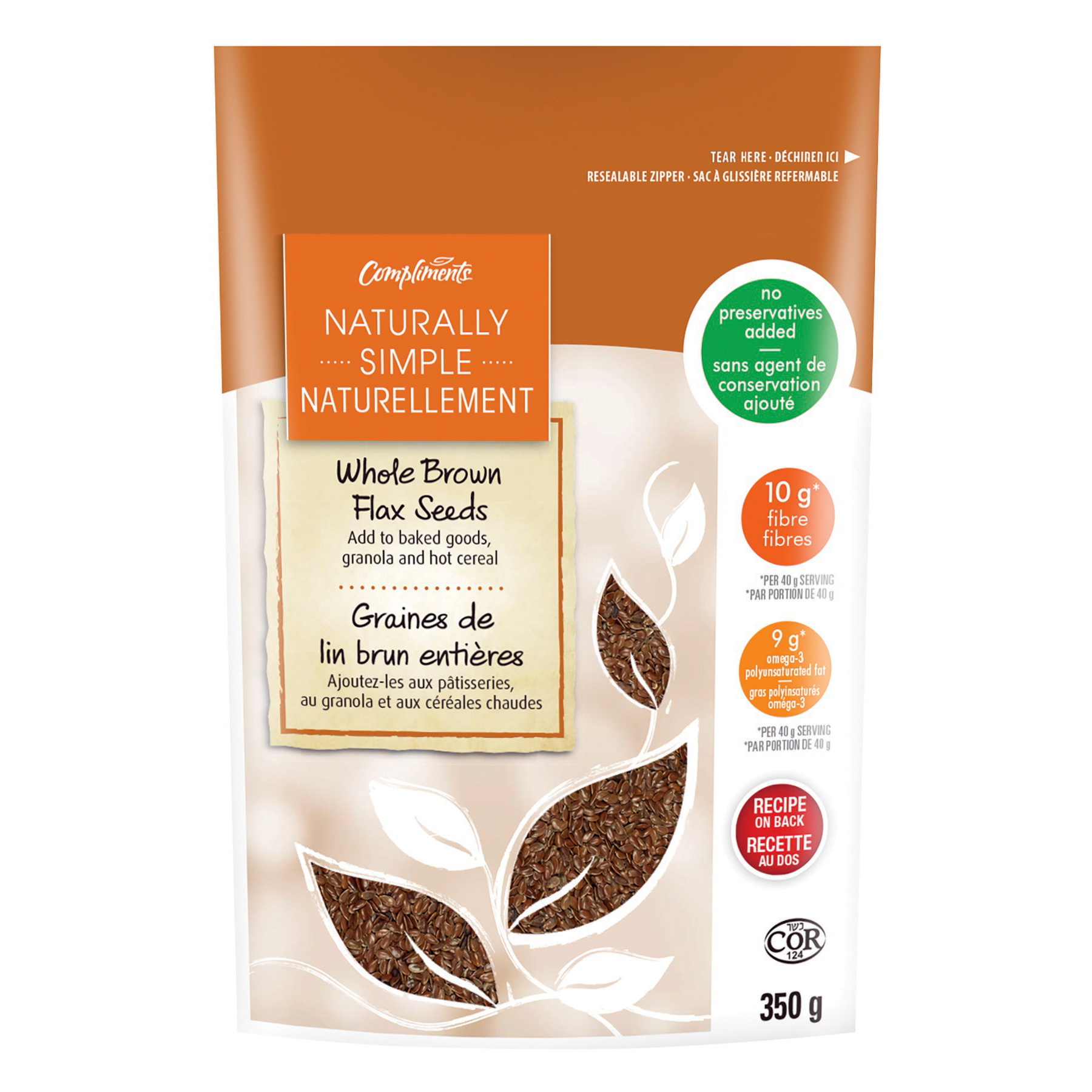 Compliments Flax Seeds Whole Brown