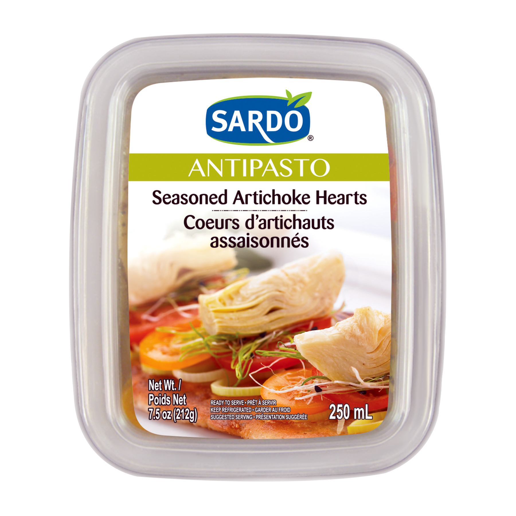 Sardo Antipasto Artichoke Hearts Seasoned