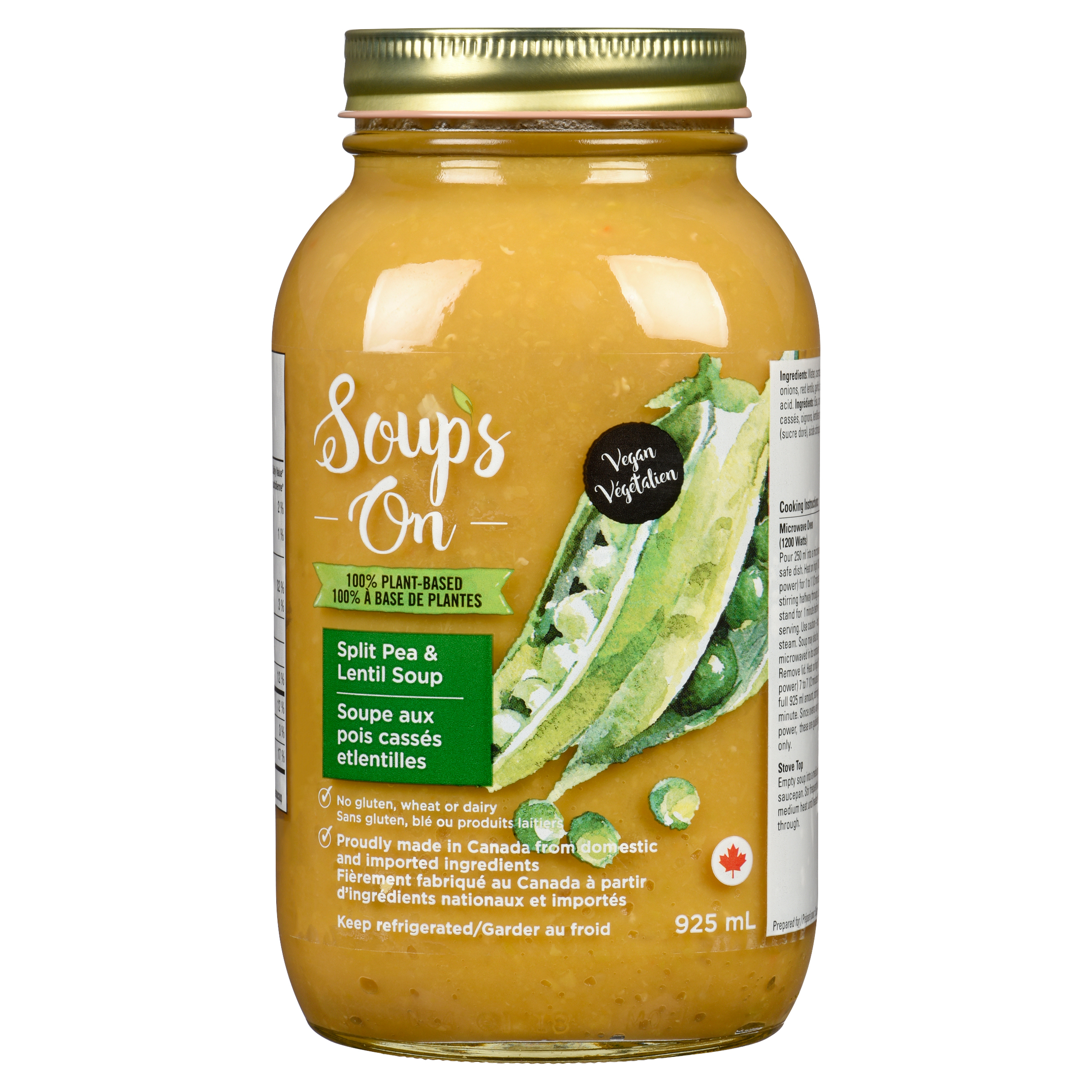 Buy Soup's On Soup Vegan Split Pea & Lentil 925 ml | Safeway Canada