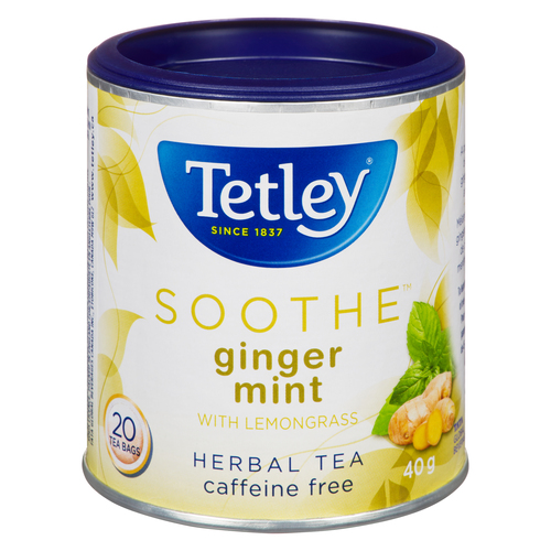Tetley Soothe Herbal Tea - Ginger Mint with Lemongrass