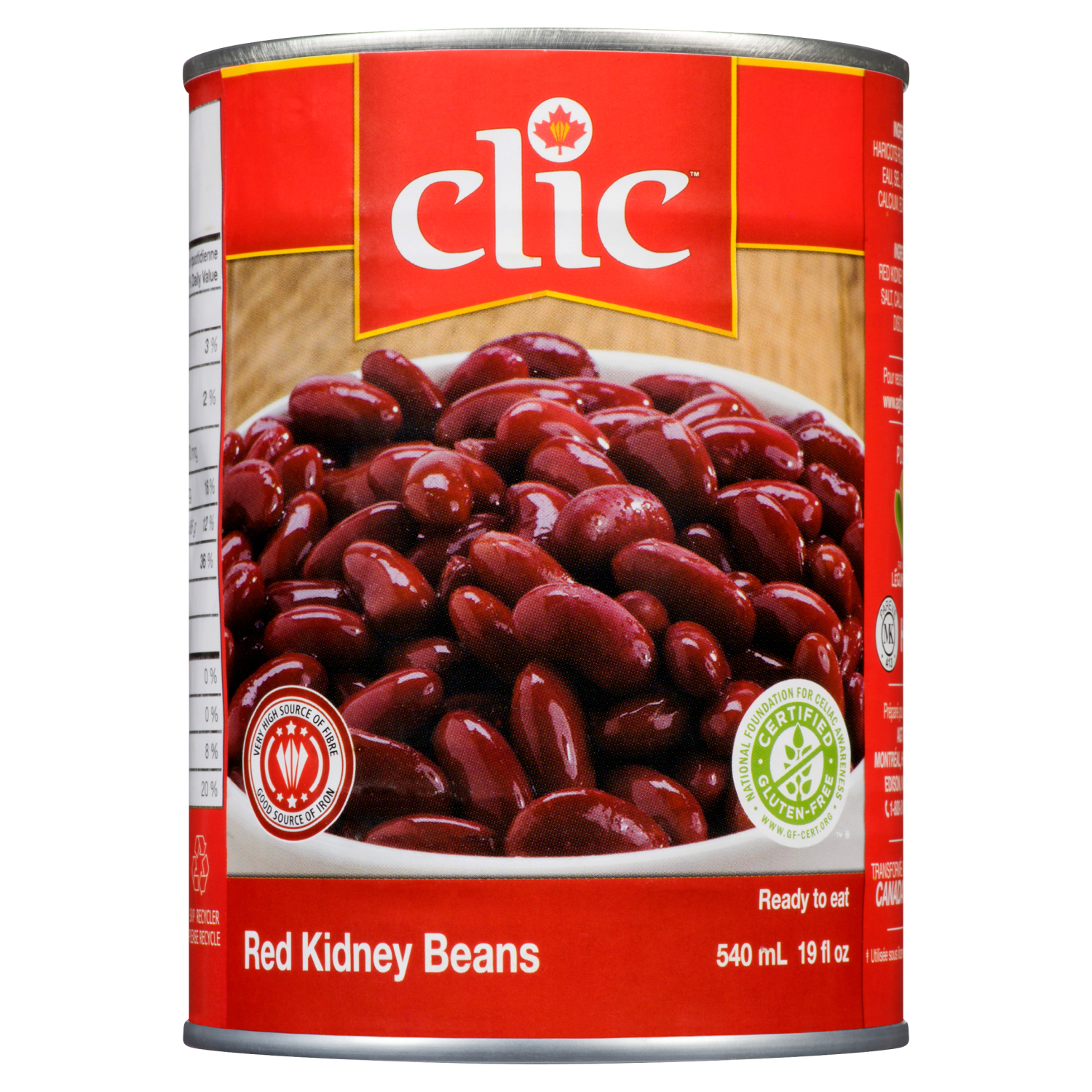 Clic Canned Dark Red Kidney Beans
