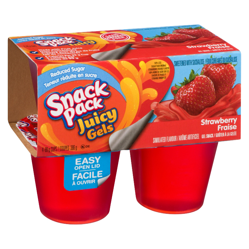 Buy Snack Pack Juicy Gels Strawberry 4 x 99 g | Foodland