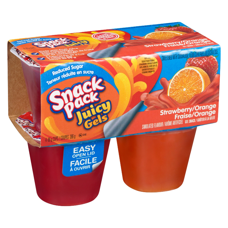 Buy Snack Pack Juicy Gels Strawberry Orange 4 x 99 g | Thrifty Foods
