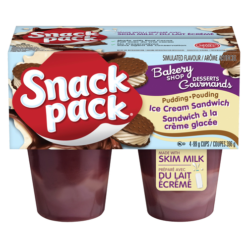 Snack Pack Ice Cream Sandwich Pudding Cups
