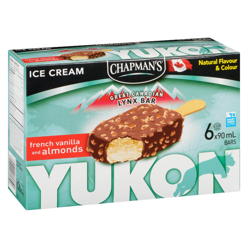 Chapman's Ice Cream Bars Yukon French Vanilla And Almonds