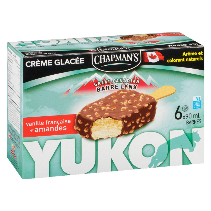 Buy Chapman's Ice Cream Bars Yukon French Vanilla And Almonds 6 x