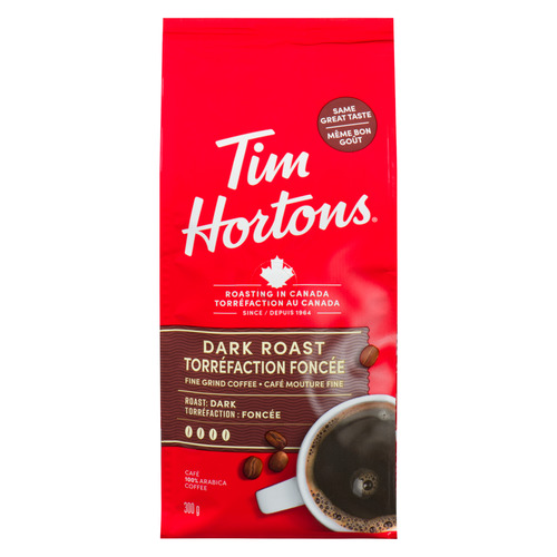 Buy Tim Hortons Ground Coffee Fine Grind Dark Roast 300 g | Foodland