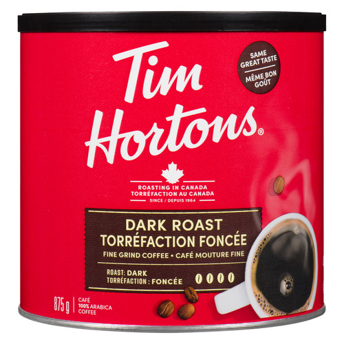 Tim Hortons Ground Coffee Fine Grind Dark Roast