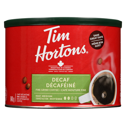 Tim Hortons Ground Coffee Decaf Roast Medium