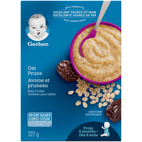 Buy Gerber Stage 2 Baby Cereal Oat & Prune 227 g | IGA