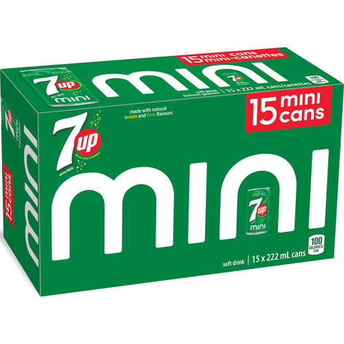 Buy 7Up Soft Drink Mini 15 x 222 ml (cans) | Safeway Canada