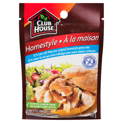 Club House Gluten-Free 25% Less Salt Gravy Mix Homestyle