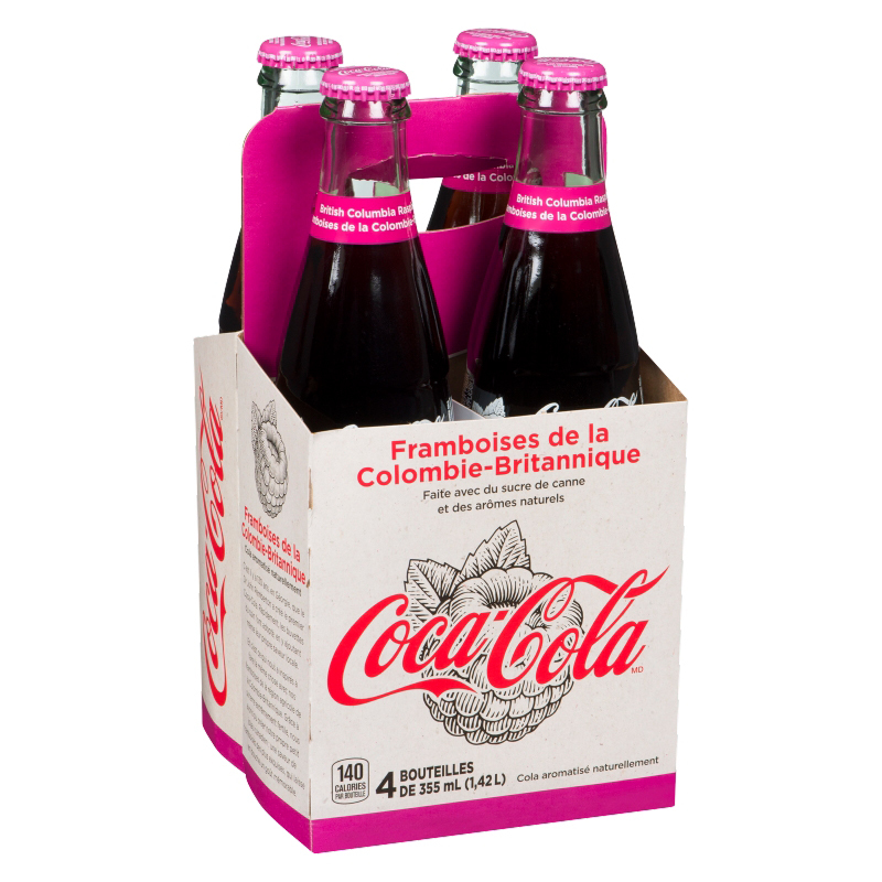 Buy Coca-Cola Soft Drink British Columbia Raspberry 4 x 355 ml