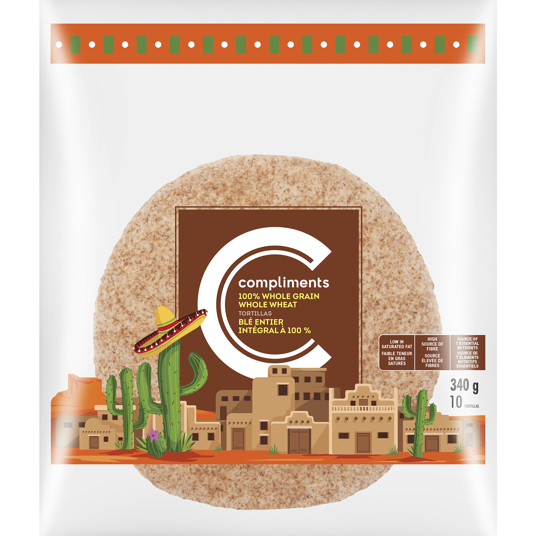Compliments Whole Grain Wheat Flour Tortillas