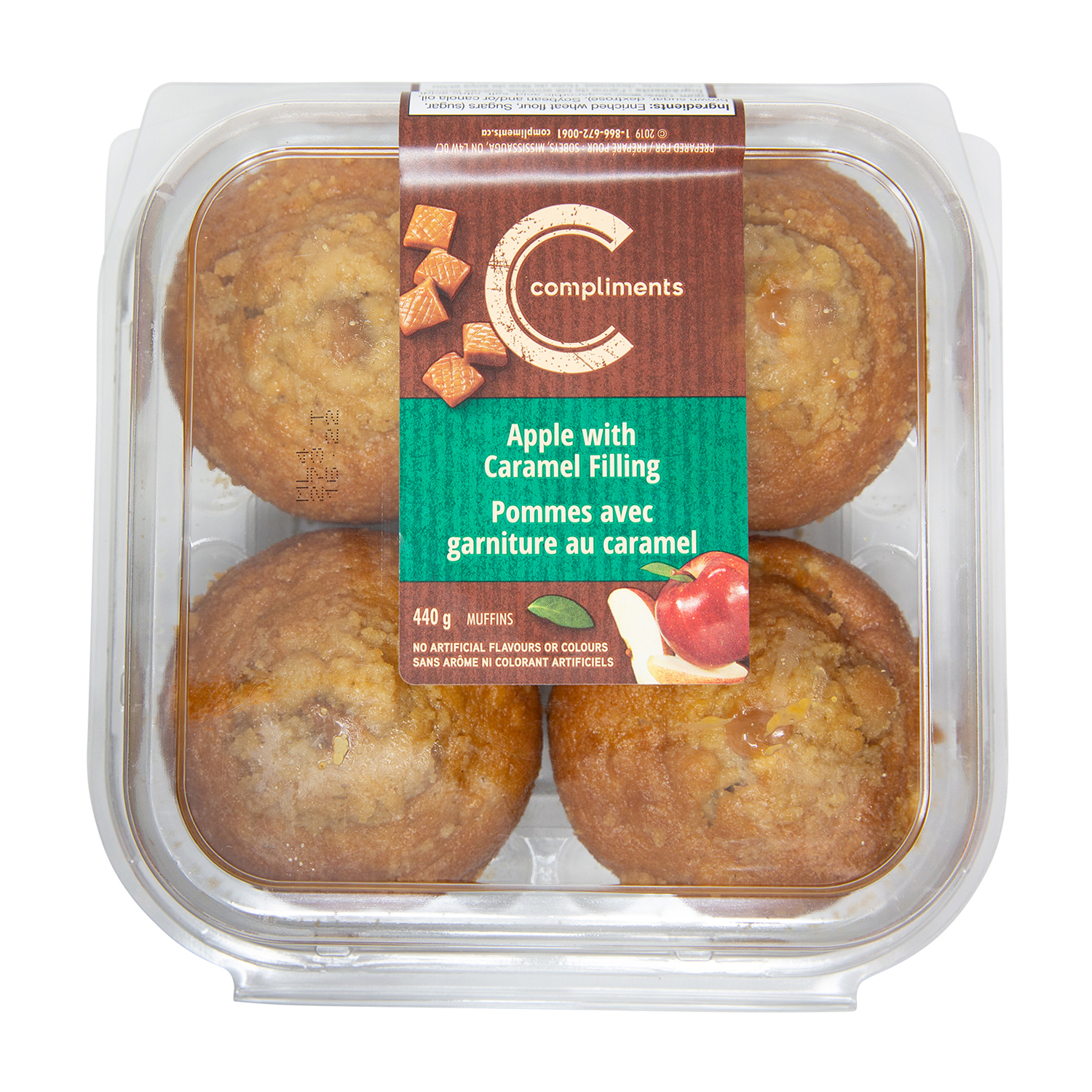 Compliments Muffins Apple With Caramel Filling