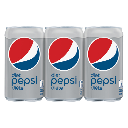 Pepsi Diet Soft Drink 6 x 222 ml (cans)
