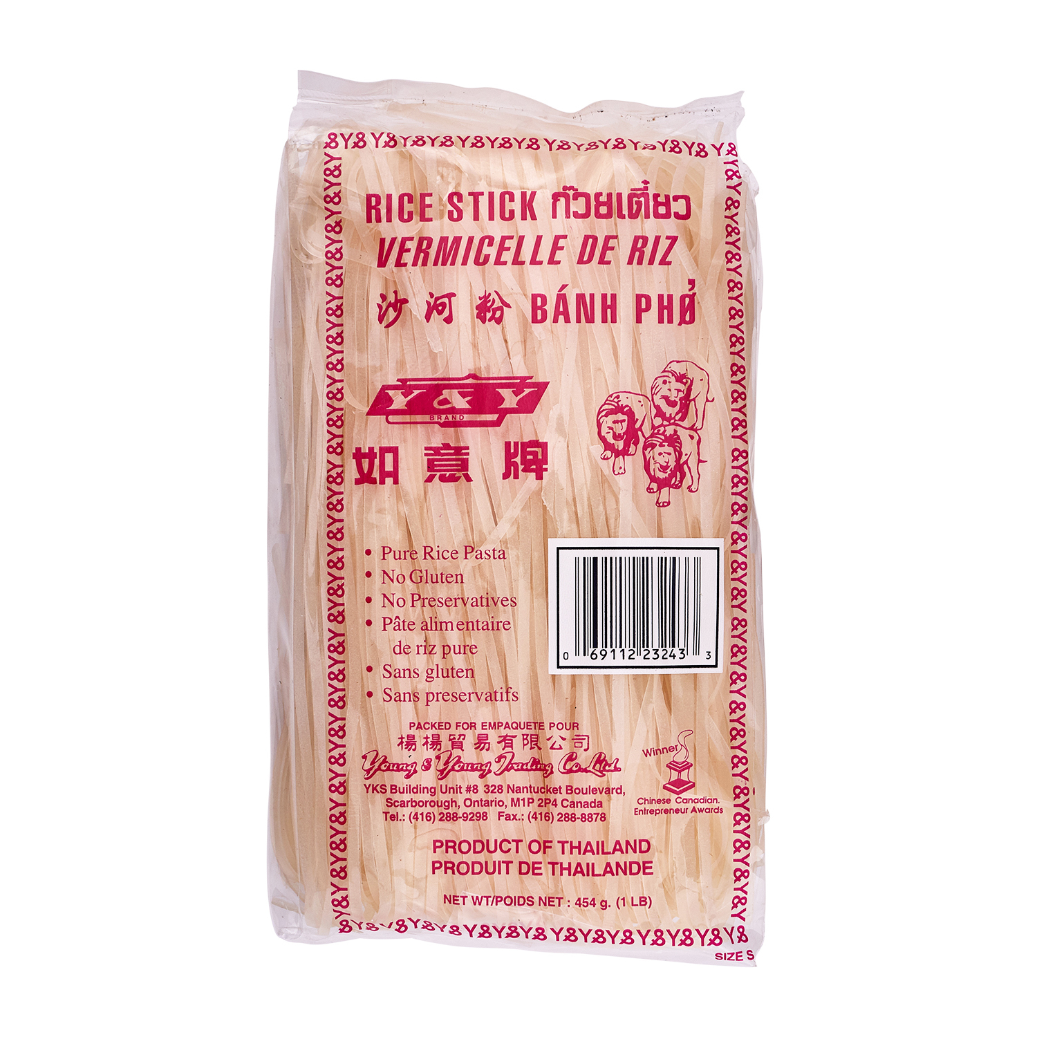 Buy Y&Y Gluten-Free Rice Sticks Fine 454 g | Foodland