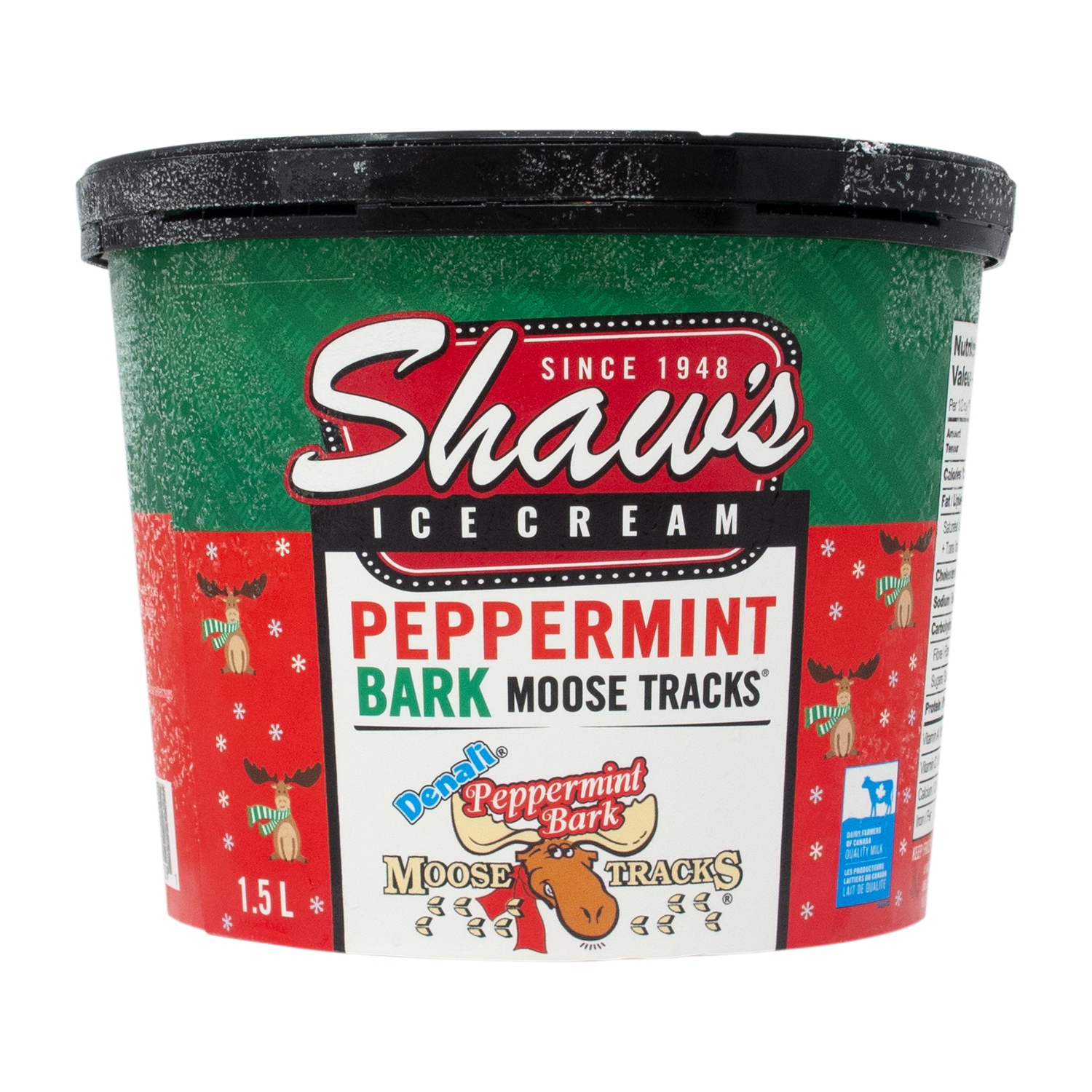 Shaw's Peppermint Bark Moose Tracks Ice Cream