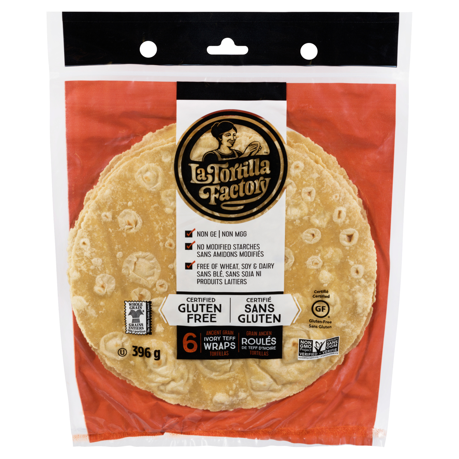 Buy La Tortilla Factory Gluten-Free Wrap Ivory Teff 6 x 66 g | FreshCo