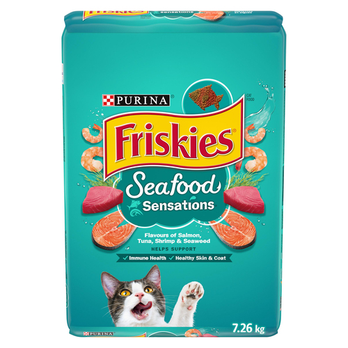 Friskies Ocean Sensations Flavours of Salmon, Tuna, Shrimp & Seaweed Dry Cat Food