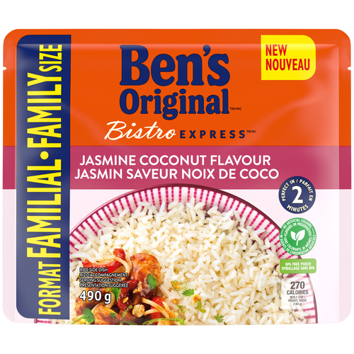 Buy Ben's Original Bistro Express Rice Coconut Jasmine Family Size 490 ...
