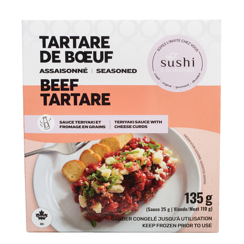 Sushi À La Maison Frozen Beef Tartare Teriyaki Sauce With Cheese Curds 135 g