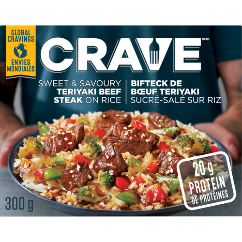 Buy Crave Frozen Sweet & Savoury Teriyaki Beef Steak On Rice 300 g