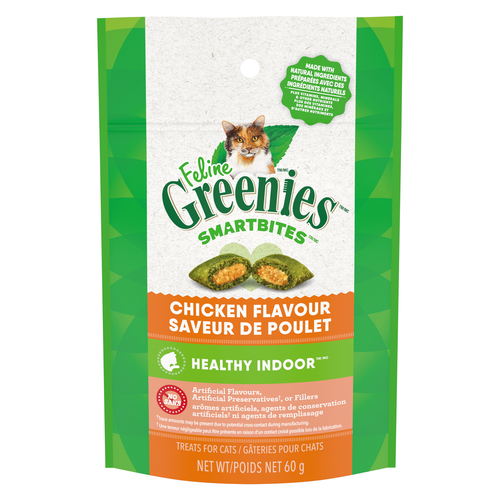 Greenies Feline Smartbites Cat Treats Adult Indoor Natural Dental Care Chicken Flavour