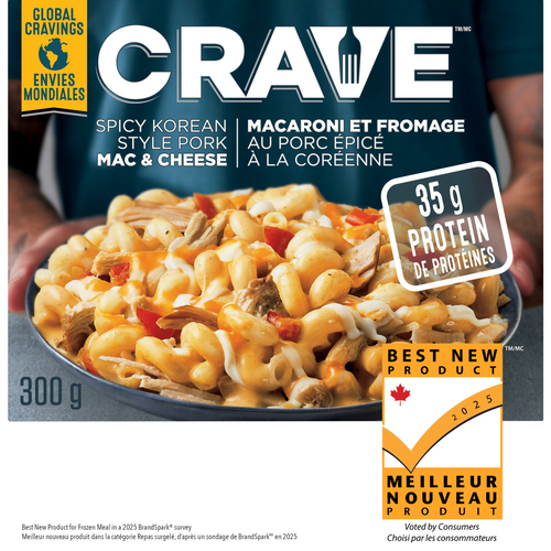 CRAVE Spicy Korean Style Pork Macaroni & Cheese
