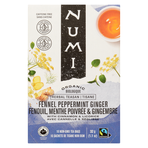 Numi Organic Herbal Teasan Fennel Peppermint Ginger