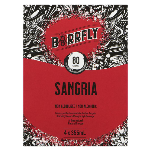 Buy Barrfly Non Alcoholic Beverage Sangria 4 x 355 ml (cans) | IGA